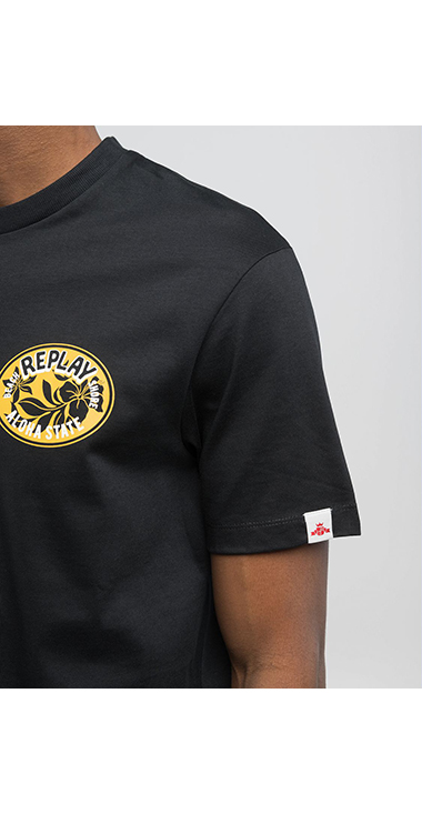 リラックスフィット ヘビーコットンジャ－ジーHAWAIANプリントＴシャツ 詳細画像